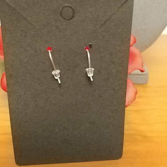 2/$20 925 Sterling Silver Round Handcut earrings - Picture 5 of 5